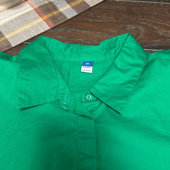 NWT-Old Navy knee length dress size 2X Kelly green - Picture 3 of 11